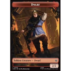 Magic löskort: The Hobbit: Dwarf Token (R 2/2) // Human Soldier Token (W 1/1)