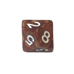 Pearl Dice: Brown/White (D10)