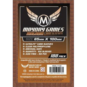 Card Sleeves "7 Wonders" Brown 65x100mm (100) (Mayday)