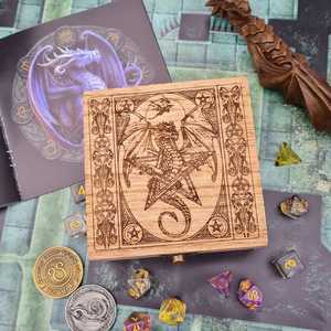 Ebony Lunar Magic Dice Box - Anne Stokes