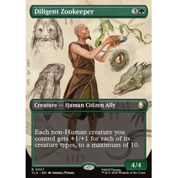 Magic löskort: Avatar: The Last Airbender: Diligent Zookeeper (alternative art)