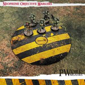 PWork Wargames: 40K Objective Markers - Danger Zone (Neoprene) (6)