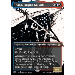 Magic löskort: Phyrexia: All Will Be One: Ovika, Enigma Goliath (alternative art)