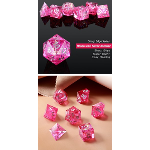 Sharp Edge Dice Set - Strawberry (7)