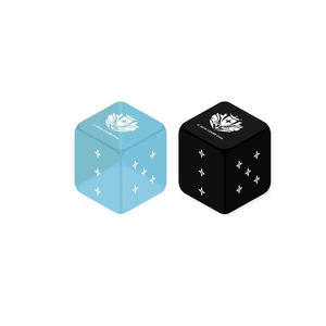 Hololive Official Card Game: Official Dice - Light Blue & Black (2-piece set)