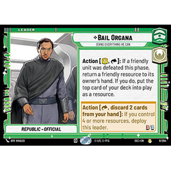 Star Wars: Unlimited Löskort: Secrets of Power: Bail Organa, Doing Everything He Can