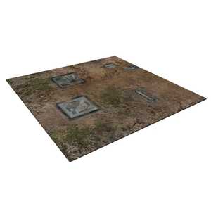 TerrainCrate: Deadzone Sector #3 Gaming Mat 2'x2' with 3″ Squares (Neoprene / Mousepad)