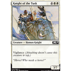 Magic löskort: Core Set 2019: Knight of the Tusk