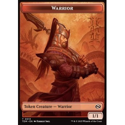 Magic löskort: Tarkir: Dragonstorm: Warrior Token (R 1/1) // Elemental Token (R 1/1 Haste)