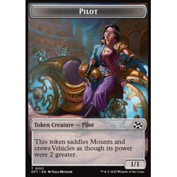 Magic löskort: Magic: Aetherdrift: Pilot Token (C 1/1) // Treasure Token