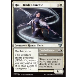 Magic löskort: Secrets of Strixhaven: Quill-Blade Laureate //Twofold Intent