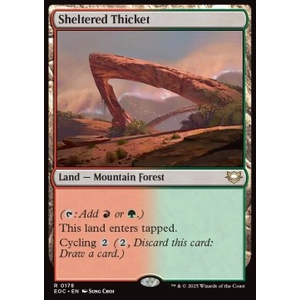 Magic löskort: Commander: Edge of Eternities: Sheltered Thicket