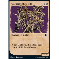 Magic löskort: Adventures in the Forgotten Realms: Clattering Skeletons (alternative art)
