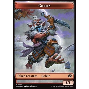 Magic löskort: Tarkir: Dragonstorm: Warrior Token (R 1/1) // Goblin Token (R 1/1)