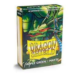 Card Sleeves Japanese Size Matte Apple Green (60 in box) (Dragon Shield)