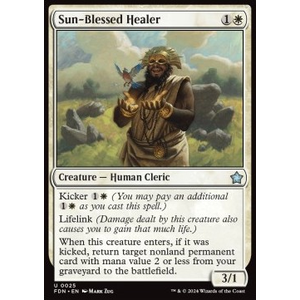 Magic löskort: Magic: The Gathering Foundations: Sun-Blessed Healer