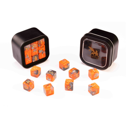 D6 Series: Marble, Orange & Grey - 18-die Set