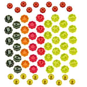 LITKO Hive City Combat Token Set, Multi-Colored (65)