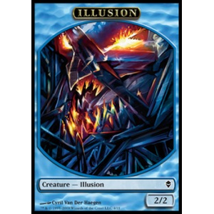 Magic löskort: Zendikar: Illusion Token (Blue 2/2)
