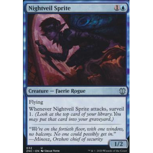 Magic löskort: Zendikar Rising Commander Decks: Nightveil Sprite