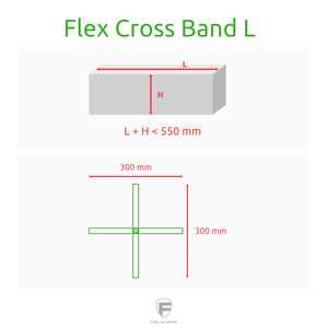 Feldherr Flex Cross Board Game Bands Green (Size L) (3)