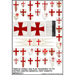 Little Big Men Studio: Knights Templar Shield & Flag Transfers for Victrix