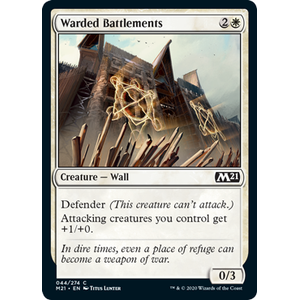 Magic löskort: Core Set 2021: Warded Battlements (Foil)