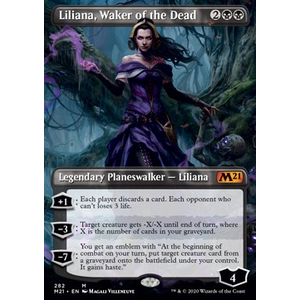 Magic löskort: Core Set 2021: Liliana, Waker of the Dead (alternative art) (Foil)