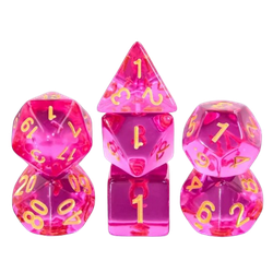 Vaettir Workshop: 7-Die Set Fuscia Pink Gems