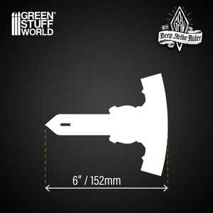 Deep Strike Ruler Template 6" - Fluor Orange