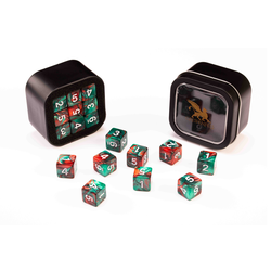 D6 Series: Marble, Red & Green - 18-die Set
