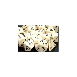 Opaque: Ivory/black (10-die set)