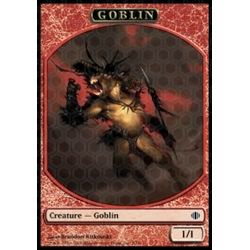 Magic löskort: Shards of Alara: Goblin Token (Red 1/1)