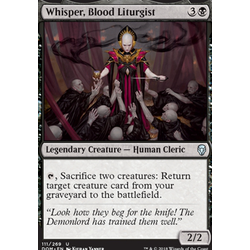 Magic löskort: Dominaria: Whisper, Blood Liturgist