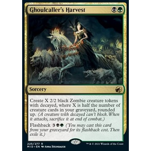 Magic löskort: Innistrad: Midnight Hunt: Ghoulcaller's Harvest (Foil)
