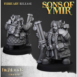 Highland Miniatures: Sons of Ymir - Female Engineer (32mm)