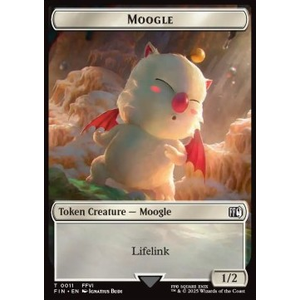 Magic löskort: Magic: The Gathering - FINAL FANTASY: Hero Token (W 1/1) // Moogle Token (W 1/2)
