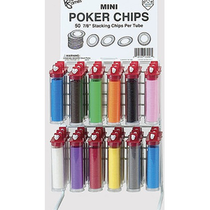 Mini Poker Chips ~22mm / 7/8" (50, Red)
