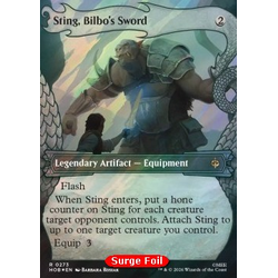 Magic löskort: The Hobbit: Sting, Bilbo's Sword (alternative art) (Surge Foil)