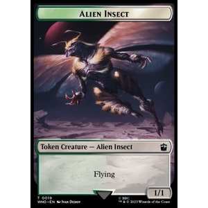 Magic löskort: Universes Beyond: Doctor Who: Alien Insect Token (GW 1/1) // Mutant Token (G 3/3)