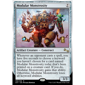 Magic löskort: Unstable: Modular Monstrosity