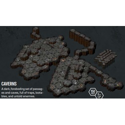 Lorescape Modular Hex-terrain Interior Set: Caverns