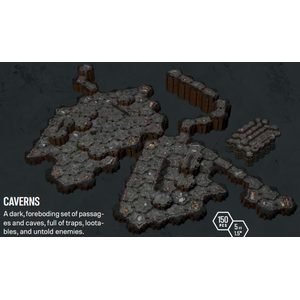 Lorescape Modular Hex-terrain Interior Set: Caverns