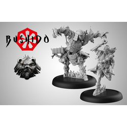 Minimoto clan: Aida & Kami of Enduring Embers (resin)