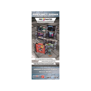 Infinity Precinct Sigma: News Walls (6) PREPAINTED (grey)