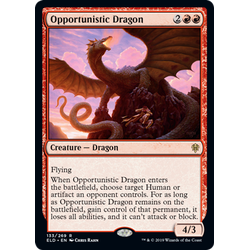 Magic löskort: Throne of Eldraine: Opportunistic Dragon