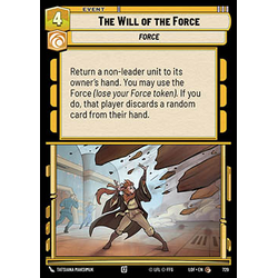 Star Wars: Unlimited Löskort: Legends of the Force: The Will of the Force (Foil)