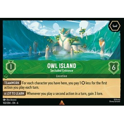 Lorcana Löskort: Azurite Sea: Owl Island - Secluded Entrance (Foil)