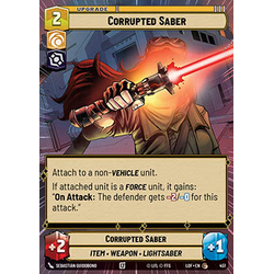 Star Wars: Unlimited Löskort: Legends of the Force: Corrupted Saber (Hyperspace)