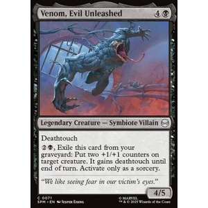 Magic löskort: Magic: the Gathering: Marvel's Spider-Man: Venom, Evil Unleashed (Foil)